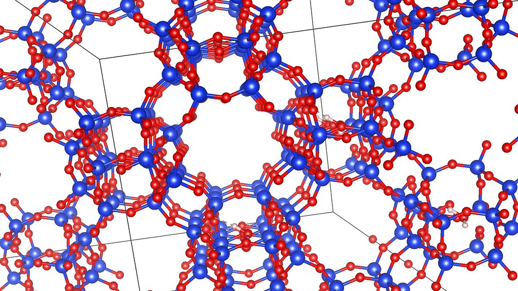 Computer-simulated zeolite nanostructure