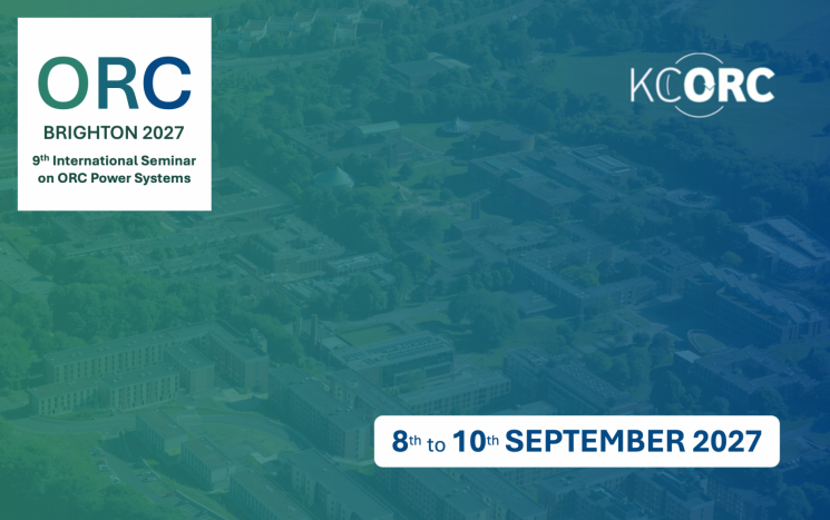 ORC 2027 conference poster over an aerial view of the Sussex campus